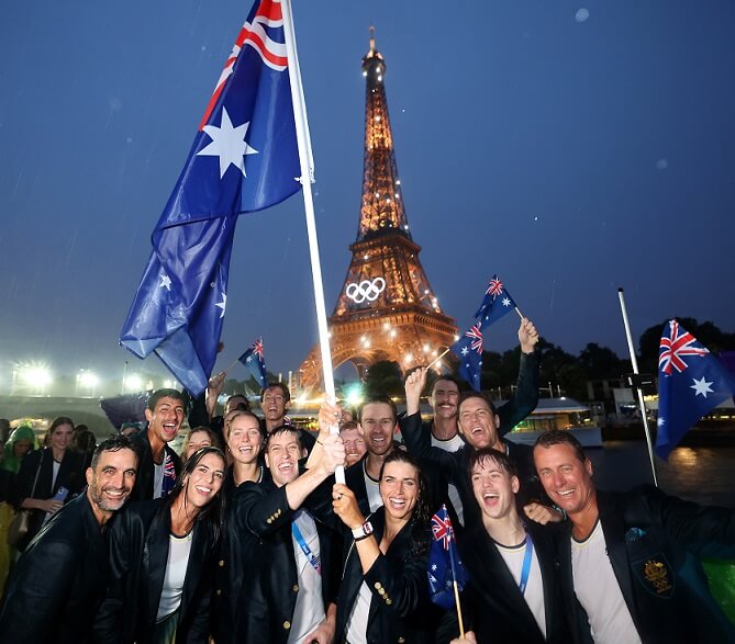 The Australian team in Paris at the Olympics