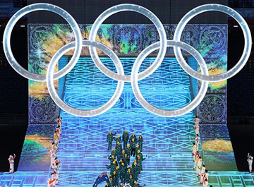 Australian team at the Olympics opening ceremony